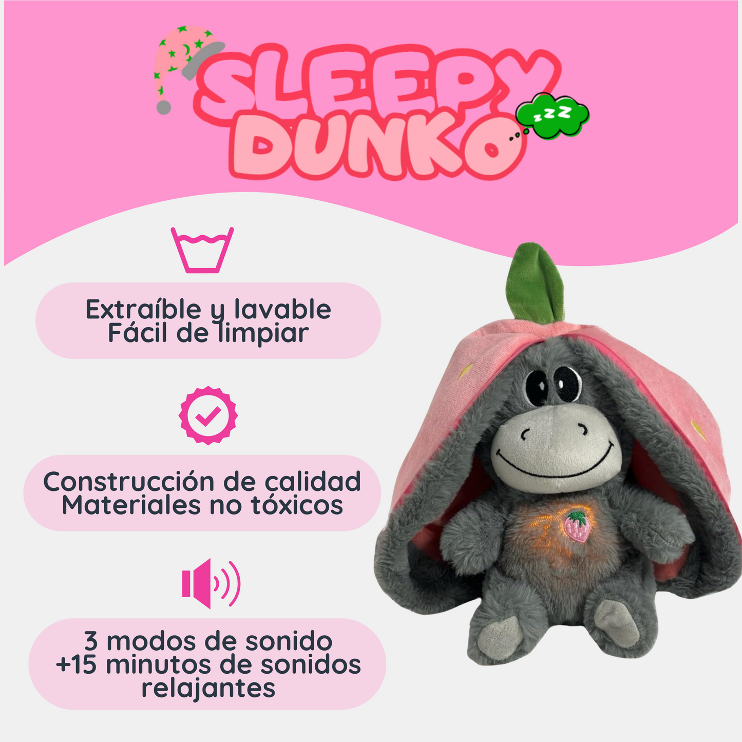 Peluche de Burro Anti Estrés