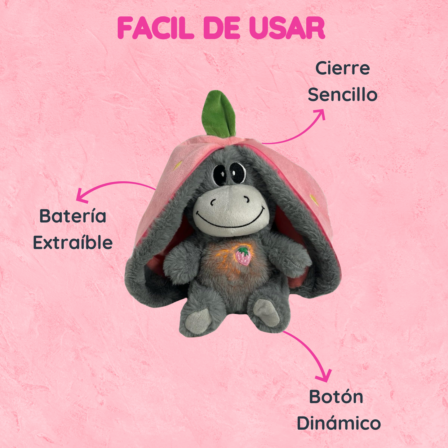 Peluche de Burro Anti Estrés